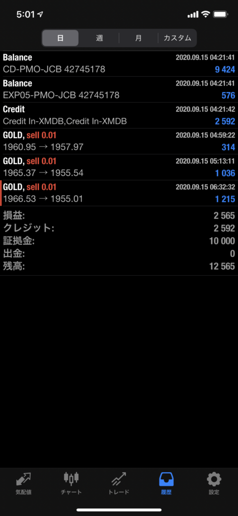 FX実践記｜200915_結果